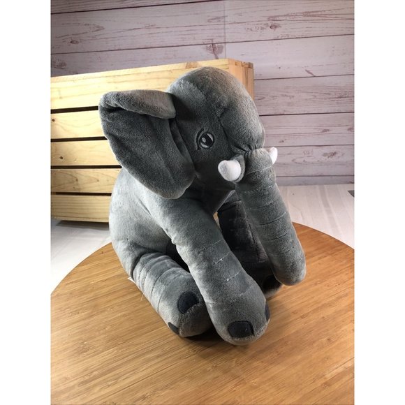 GRIFIL ZERO Big Elephant Stuffed Animal Plush Toy 14"X 13" Long Sit or stand - Picture 4 of 9